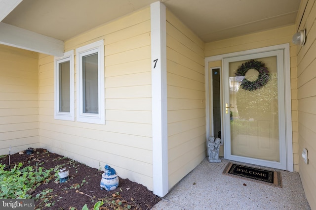 view of doorway to property
