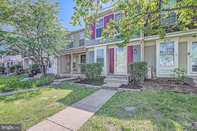 multi unit property with a front lawn