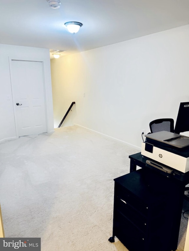 12 Canal Xing Unit 228, Burlington Township, NJ 08016 - sitting room with an upstairs landing, light colored carpet, and baseboards