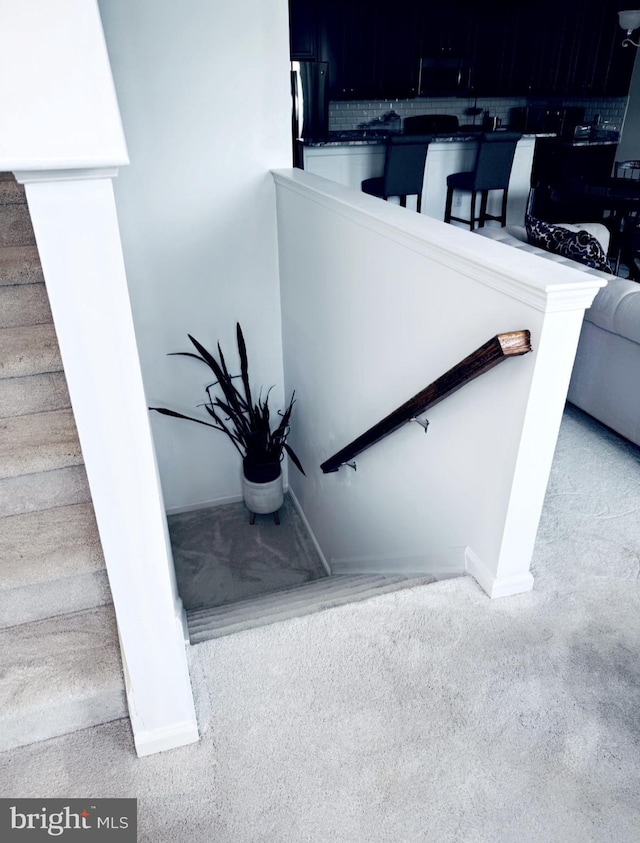 12 Canal Xing Unit 228, Burlington Township, NJ 08016 - stairway featuring baseboards and carpet