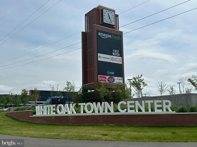 view of community sign
