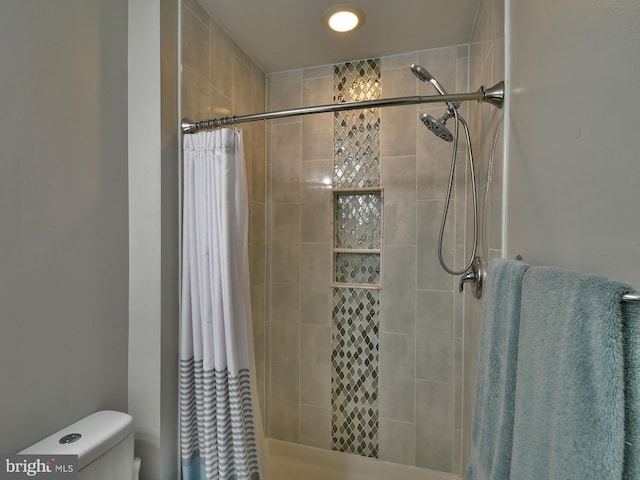 8362 Inspiration Ave, Walkersville, MD 21793 - bathroom with toilet and tiled shower
