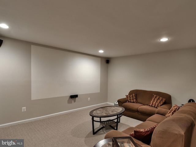 8362 Inspiration Ave, Walkersville, MD 21793 - living room with baseboards, carpet floors, and recessed lighting