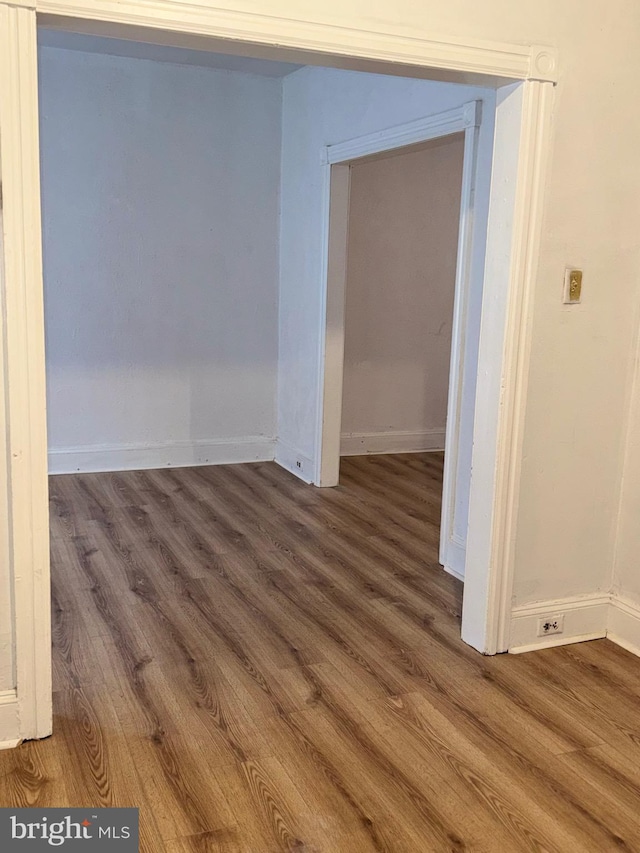205 E 24th St, Wilmington, DE 19802 - empty room with baseboards and wood finished floors