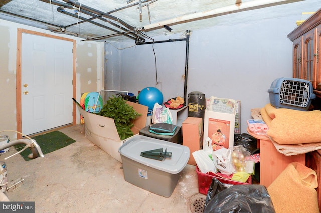 view of basement