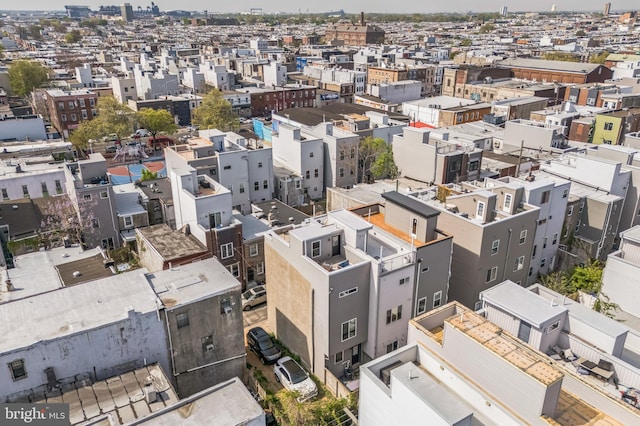 aerial view featuring a view of city
