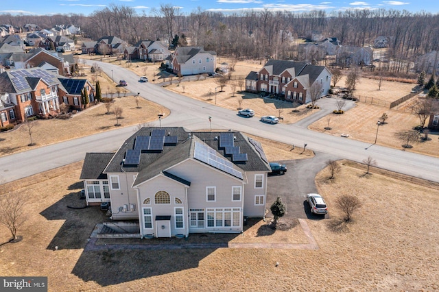 drone / aerial view with a residential view