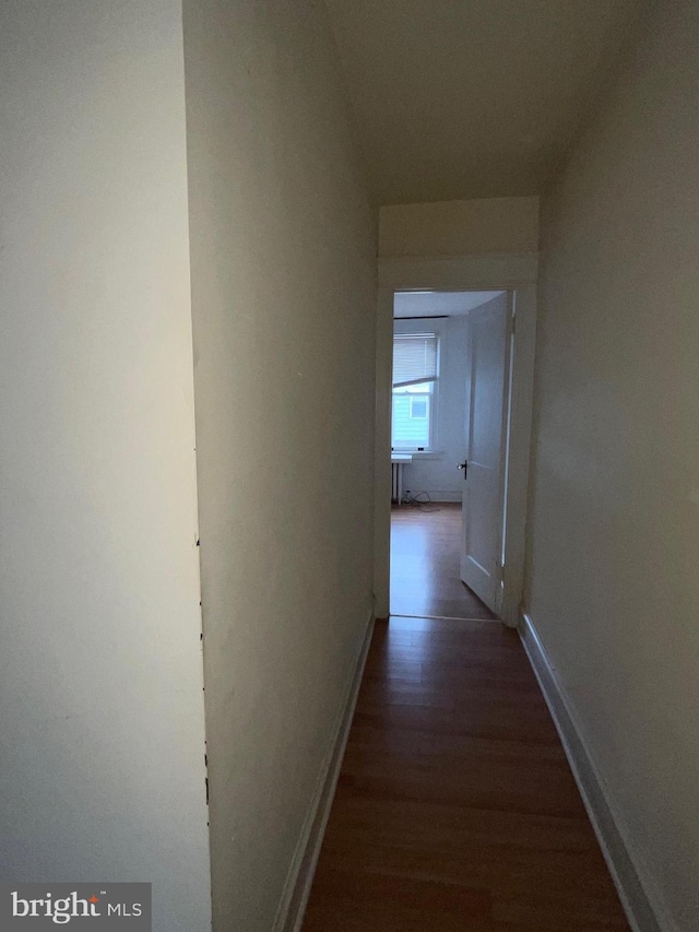 3418 Englewood St, Philadelphia, PA 19149 - corridor with baseboards and wood finished floors