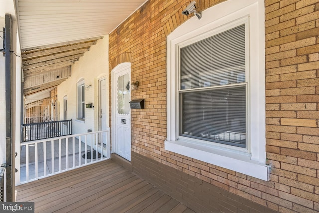 exterior space with a porch