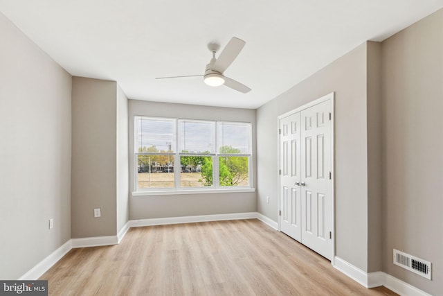 2954 Cedar St, Philadelphia, PA 19134 - unfurnished bedroom featuring baseboards, visible vents, and light wood-type flooring