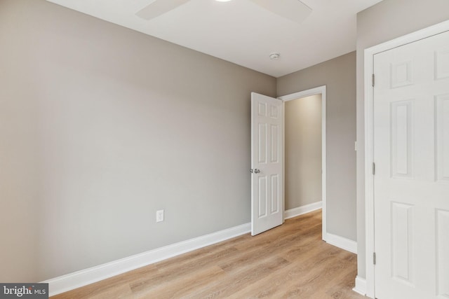 2954 Cedar St, Philadelphia, PA 19134 - unfurnished bedroom featuring light wood-style flooring, baseboards, and a ceiling fan