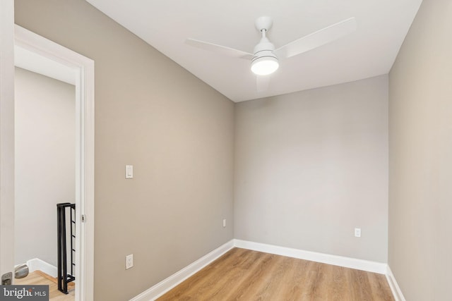 2954 Cedar St, Philadelphia, PA 19134 - unfurnished room with baseboards, a ceiling fan, and light wood-style flooring