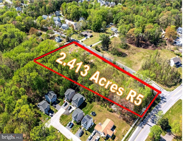 bird's eye view with a residential view