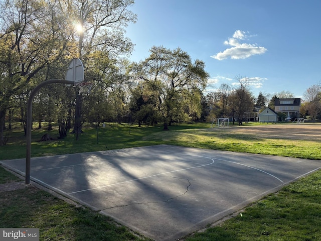 view of basketball court featuring community basketball court