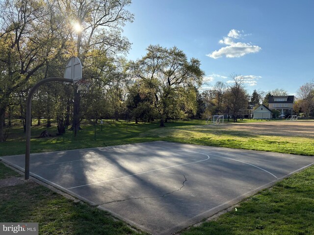 view of sport court featuring community basketball court