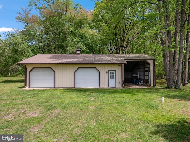 garage with a garage