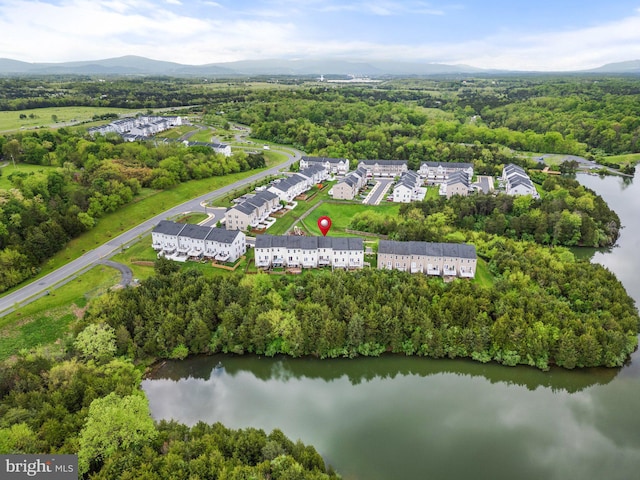 172 Trout Lily Dr, Lake Frederick, VA 22630 - aerial view of a forest and a water and mountain view