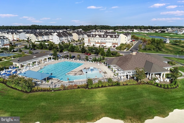 birds eye view of property