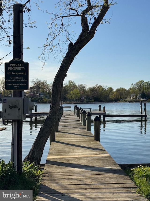 3325 Cedar Dr, Edgewater, MD 21037 - view of dock with a water view