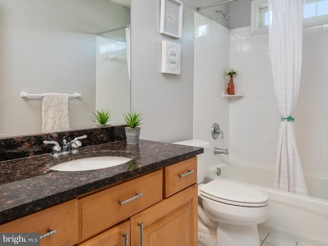 3325 Cedar Dr, Edgewater, MD 21037 - bathroom with shower / bath combo with shower curtain, toilet, and vanity