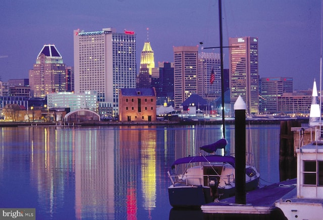 view of city featuring a water view