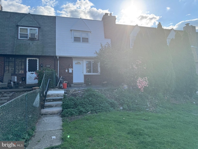 264 Margate Rd, Upper Darby, PA 19082 - view of property featuring brick siding, a front lawn, and mansard roof