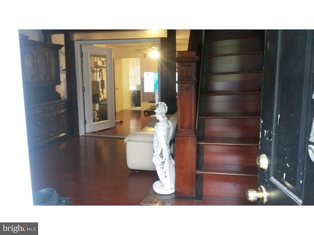 625 Lamberton St, Trenton, NJ 08611 - stairway with wood finished floors
