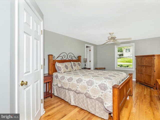 13240 Edgemont Rd, Smithsburg, MD 21783 - bedroom featuring light wood-type flooring and ceiling fan