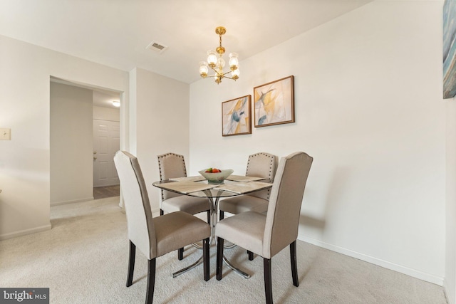 9552 Cannoneer Ct Unit 204, Manassas, VA 20110 - dining space featuring light carpet, a chandelier, and baseboards