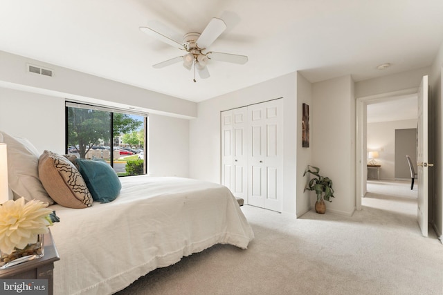 9552 Cannoneer Ct Unit 204, Manassas, VA 20110 - carpeted bedroom with a closet, baseboards, and ceiling fan
