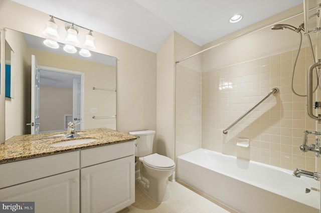 20449 Rosses Point Ct, Ashburn, VA 20147 - bathroom featuring shower / washtub combination, vanity, and tile patterned flooring