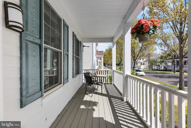 3 Union St, Robbinsville, NJ 08691 - deck with a residential view and covered porch
