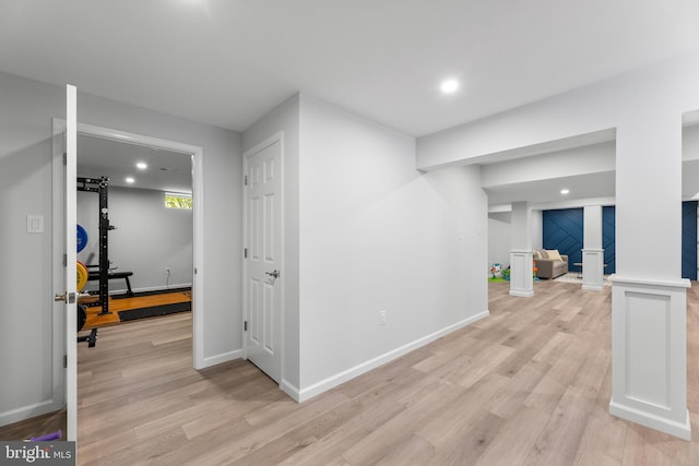 3 Union St, Robbinsville, NJ 08691 - interior space with recessed lighting, baseboards, and light wood-style flooring