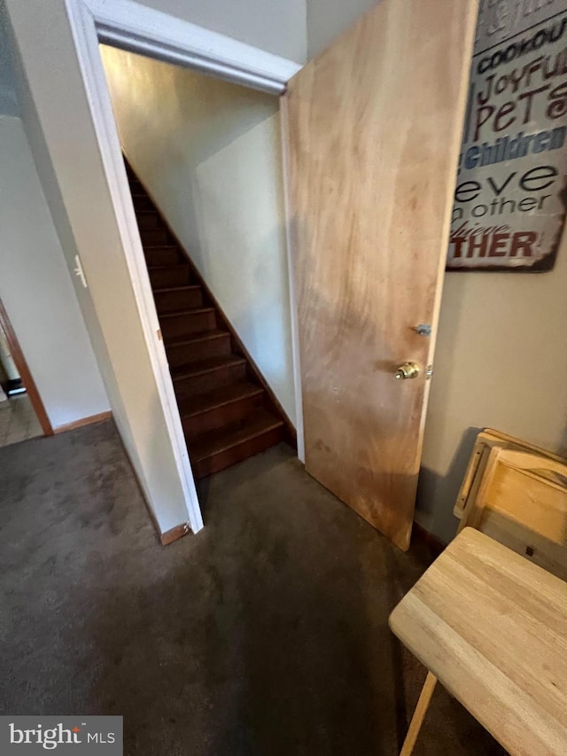 view of stairway