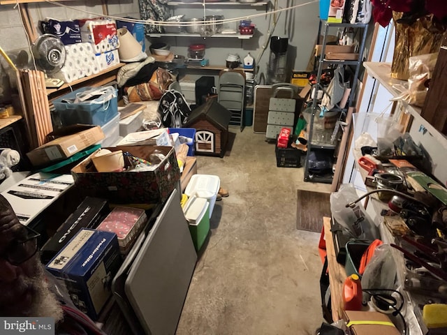 view of storage area