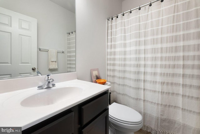 full bath with toilet and vanity