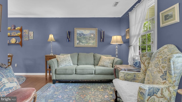 501 Tulip Rd, Riva, MD 21140 - living area featuring wood finished floors and ornamental molding