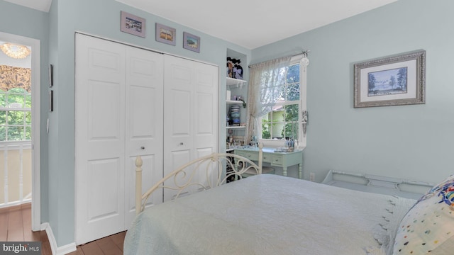 501 Tulip Rd, Riva, MD 21140 - bedroom featuring wood finished floors and a closet