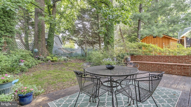 501 Tulip Rd, Riva, MD 21140 - view of patio / terrace featuring outdoor dining space and a wooden deck