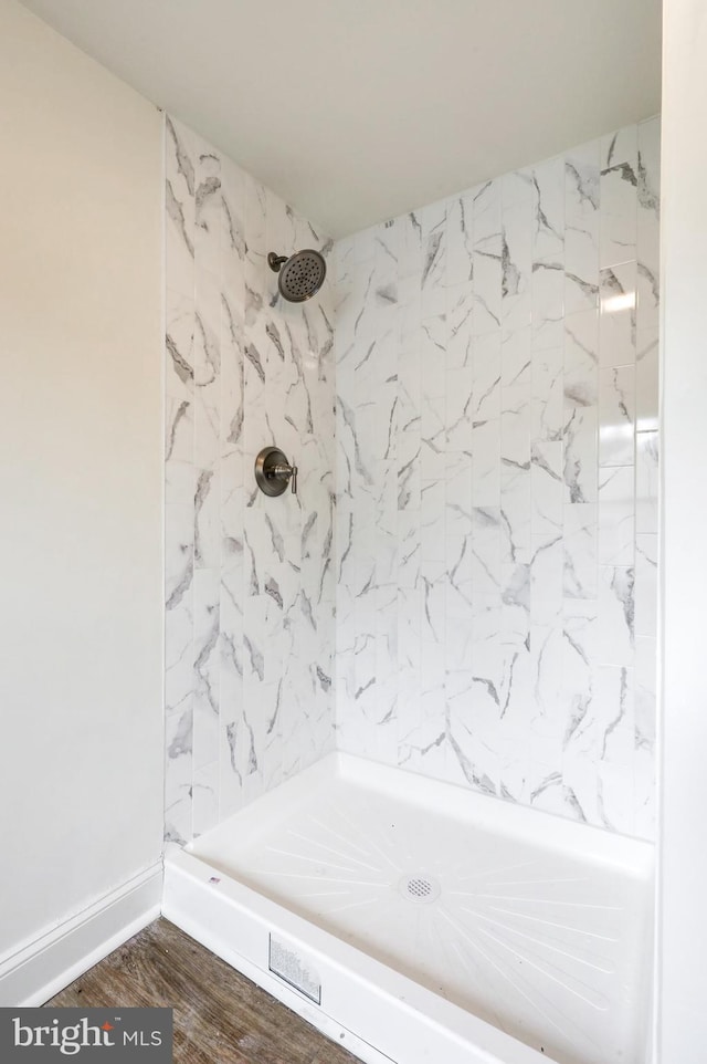 615 Burke Ave, Jenkintown, PA 19046 - bathroom with a shower and baseboards