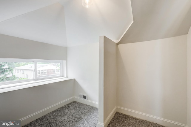 615 Burke Ave, Jenkintown, PA 19046 - additional living space with carpet flooring, lofted ceiling, and baseboards