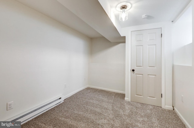615 Burke Ave, Jenkintown, PA 19046 - finished below grade area with baseboard heating, carpet, and baseboards