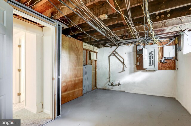615 Burke Ave, Jenkintown, PA 19046 - unfinished basement with electric panel