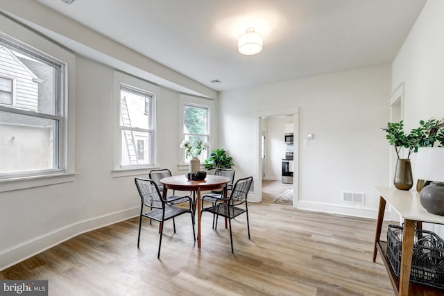 615 Burke Ave, Jenkintown, PA 19046 - dining space featuring light wood-style floors and baseboards