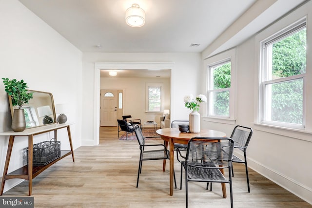 615 Burke Ave, Jenkintown, PA 19046 - dining area with light wood-style flooring and baseboards