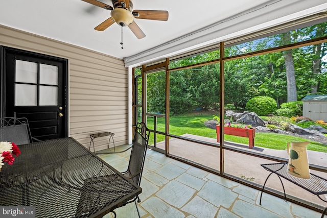 1902 Northleigh Rd, Lutherville Timonium, MD 21093 - sunroom / solarium featuring a ceiling fan
