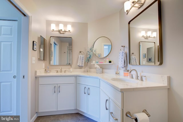 11405 Windleaf Ct Unit K # 24, Reston, VA 20194 - full bathroom featuring tile patterned flooring, double vanity, and a sink