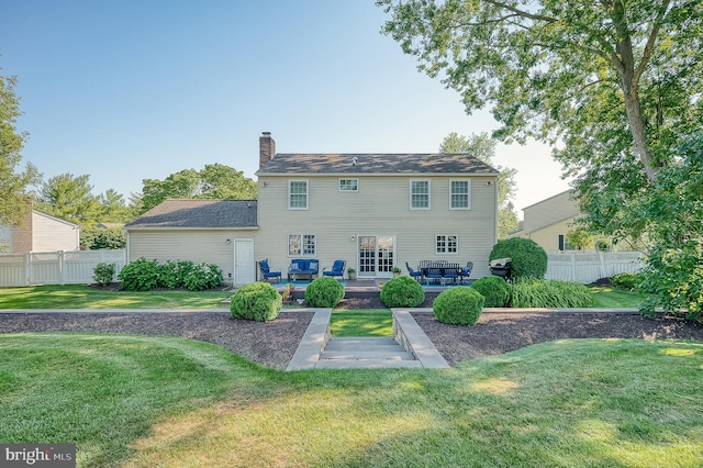 1400 Midhurst Ct, Bel Air, MD 21014 - back of property featuring a chimney and a patio