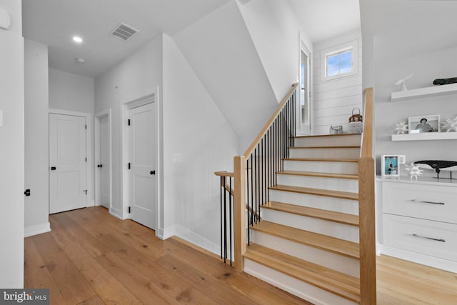15 W Harding Ave, Long Beach Township, NJ 08008 - stairs featuring wood-type flooring and recessed lighting