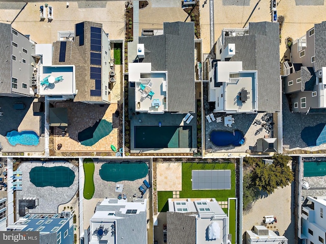15 W Harding Ave, Long Beach Township, NJ 08008 - aerial perspective of suburban area featuring a pool